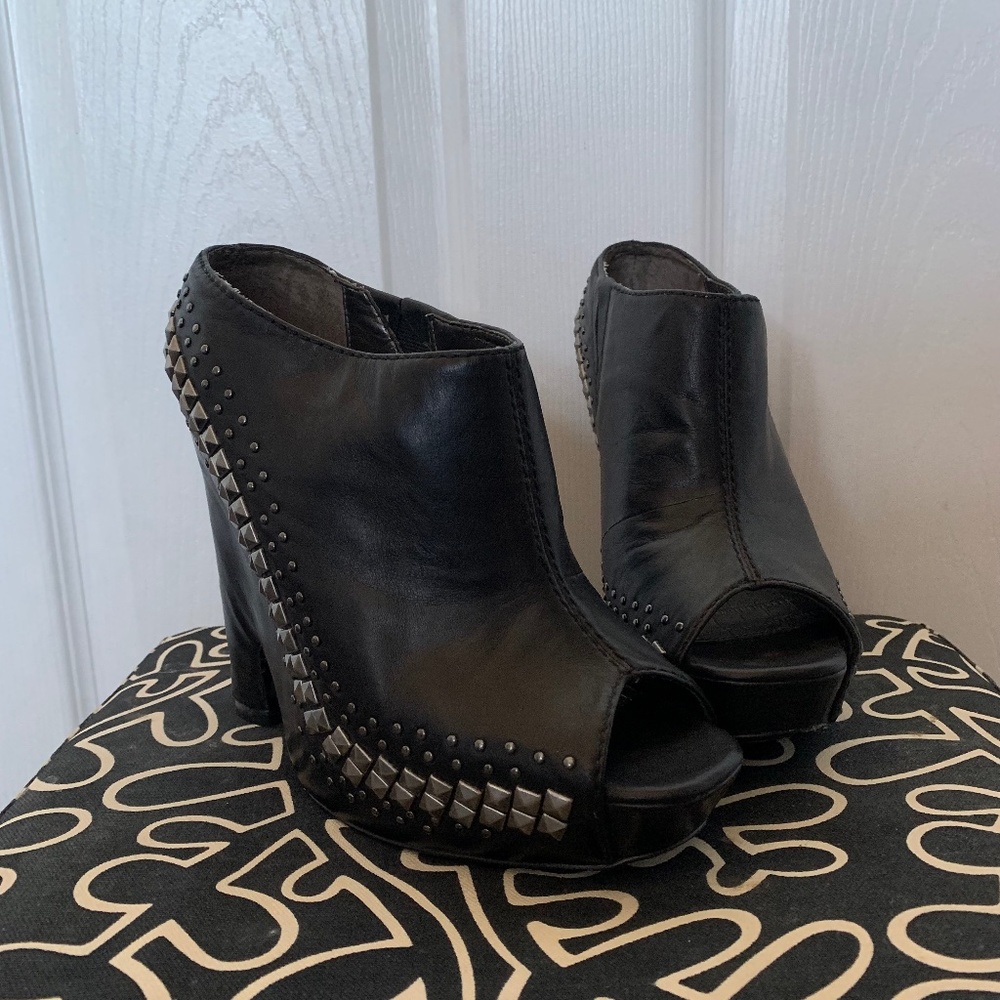 Leather Studded Clog Platforms - Sam Edelman